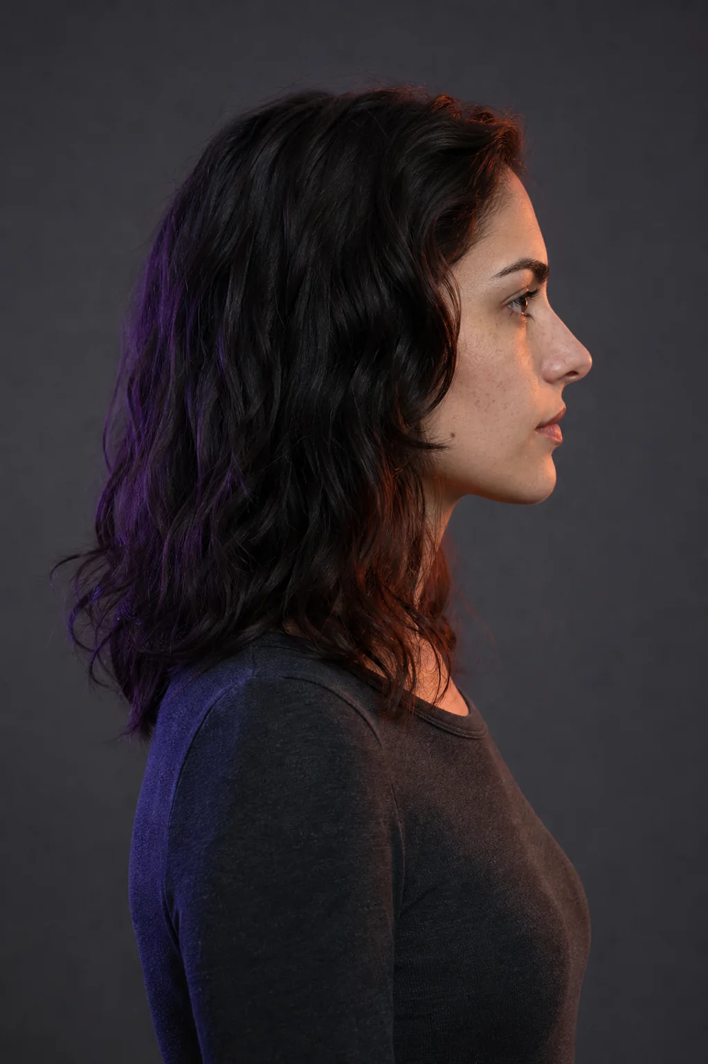 Profil 90° du double numérique Maya R.